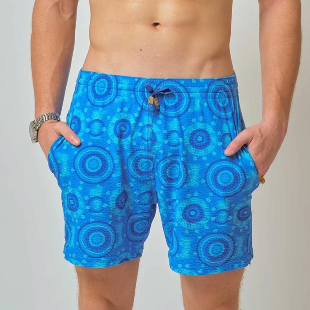 Blue black bough swim trunks SIZE S brand new with tags